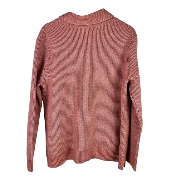 Talbots Large Shawl Collared Ribbed Sweater - Picture 2 of 6